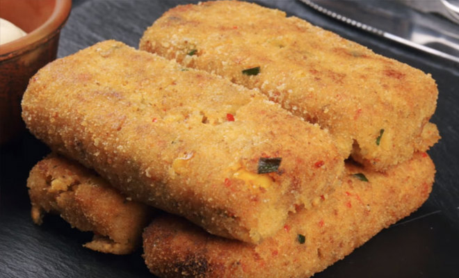 Горячая закуска из курицы и картошки