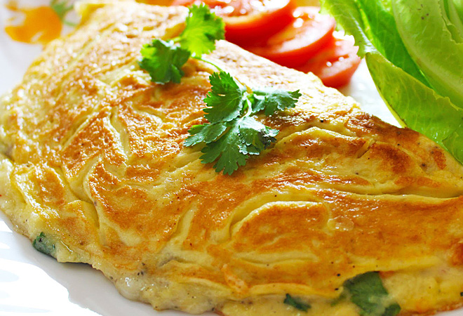 Омлет с сыром за одну минуту