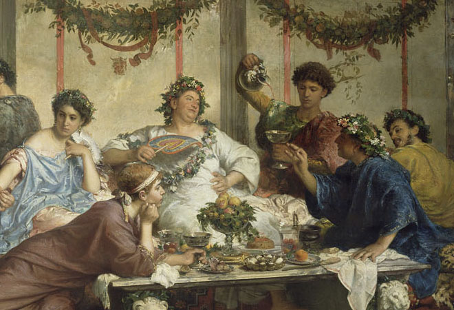 Как вели себя за столом древние греки