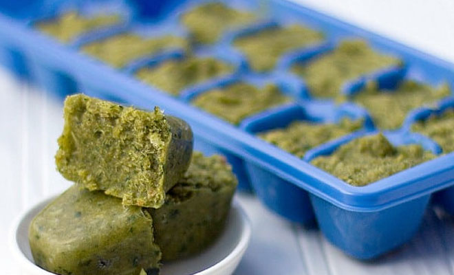 Зеленая паста карри: готовим банку и морозим часть в лотке для льда