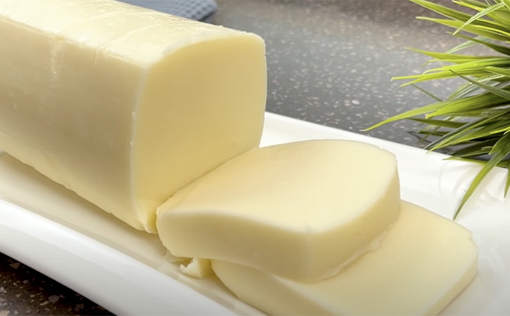 Домашний сыр Чеддер за 15 минут. Варим из литра магазинного молока с выходом 1 к 1