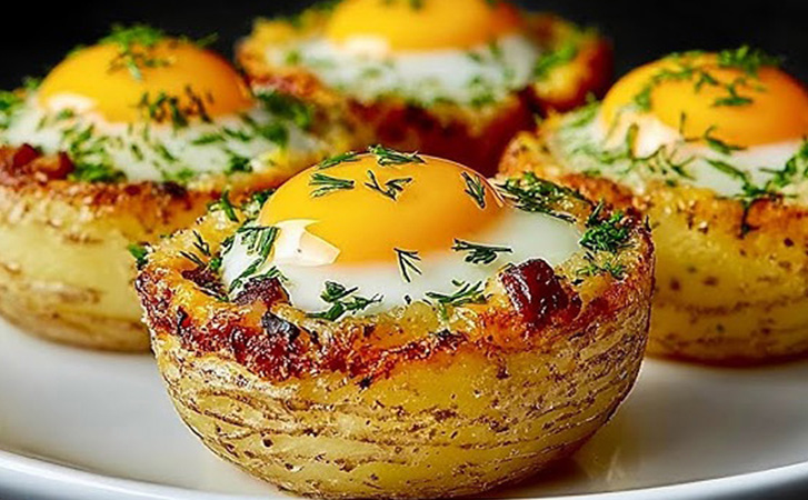 Как сделать ужин почти из одного пюре: нежные «гнезда» с грибной начинкой