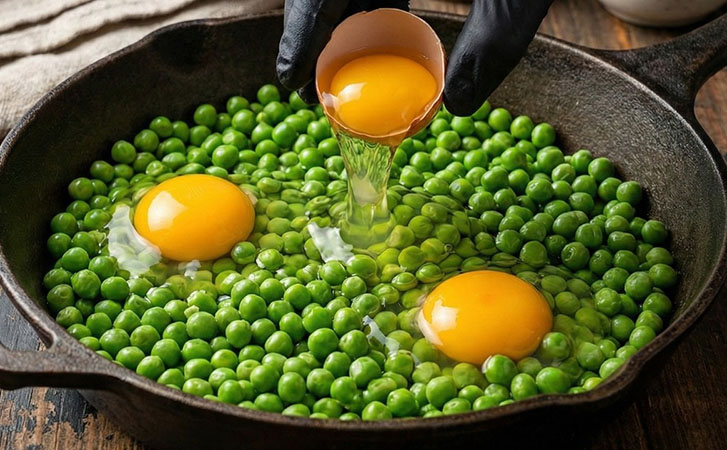 Лук, зеленый горошек и пара яиц: смешиваем и получаем шикарные оладьи