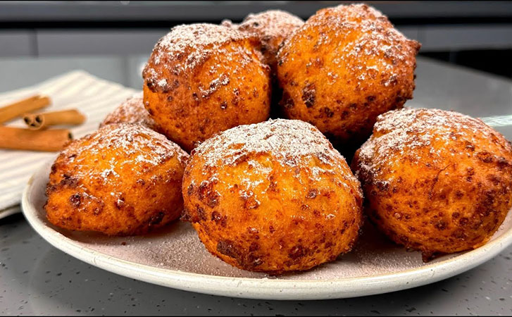 Пончики воздушные, из стакана творога и с корицей. Почти бесплатно и без долгого замеса