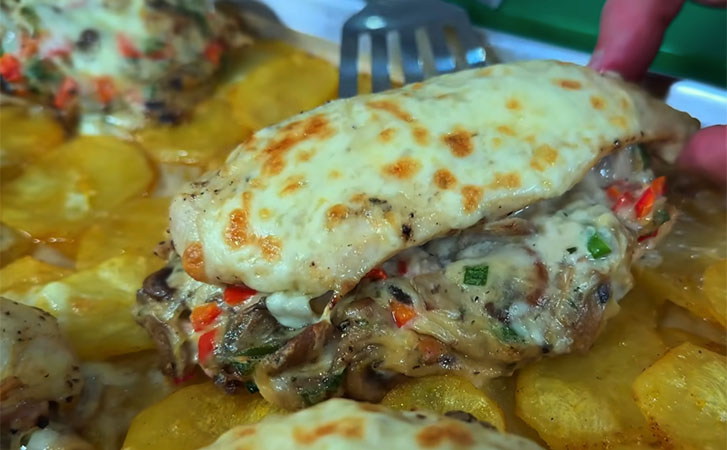 Запекаем куриную грудку как мясо по-французски: теперь можно подавать даже на праздник