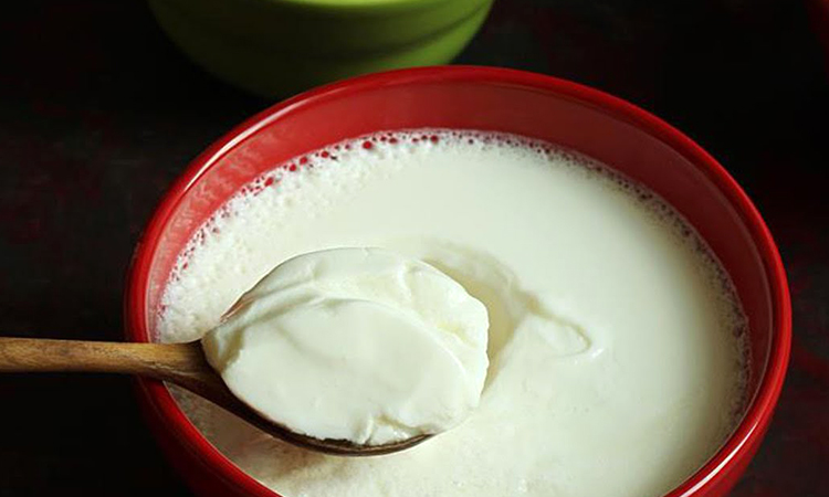 Кладем в кастрюлю молока 3 ложки йогурта и ставим в духовку. Как остынет, все молоко превратится в домашний йогурт
